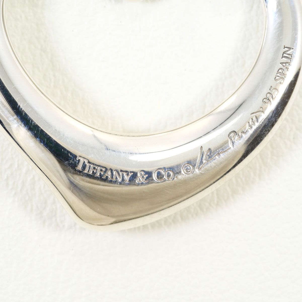 Tiffany & Co Open Heart 925 Sterling Silver Pendant Top — view 3