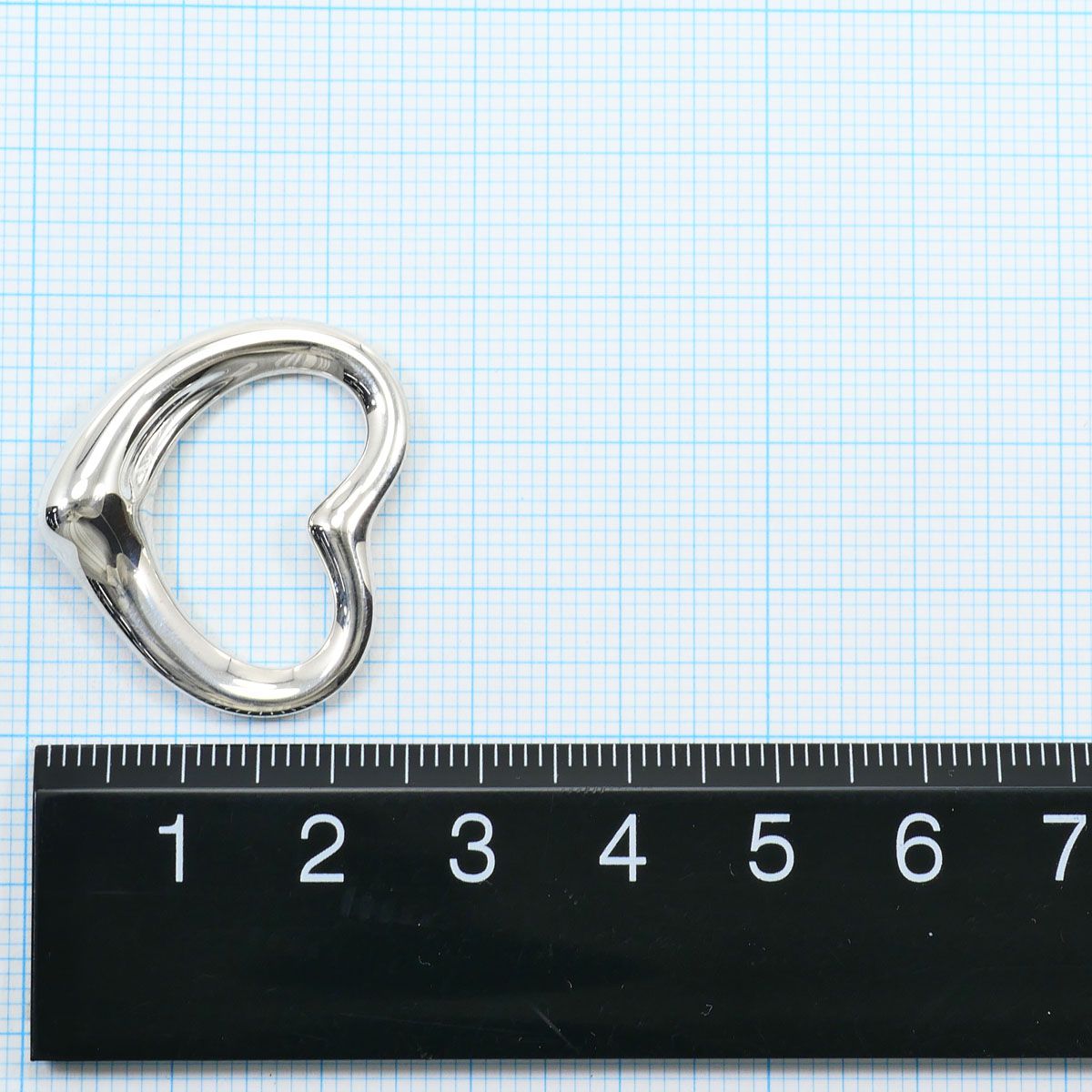 Tiffany & Co Open Heart 925 Sterling Silver Pendant Top — view 4