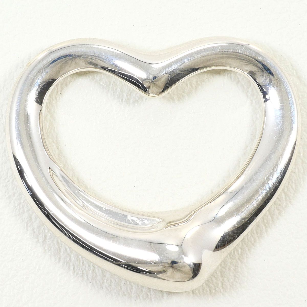 Tiffany & Co Open Heart 925 Sterling Silver Pendant Top