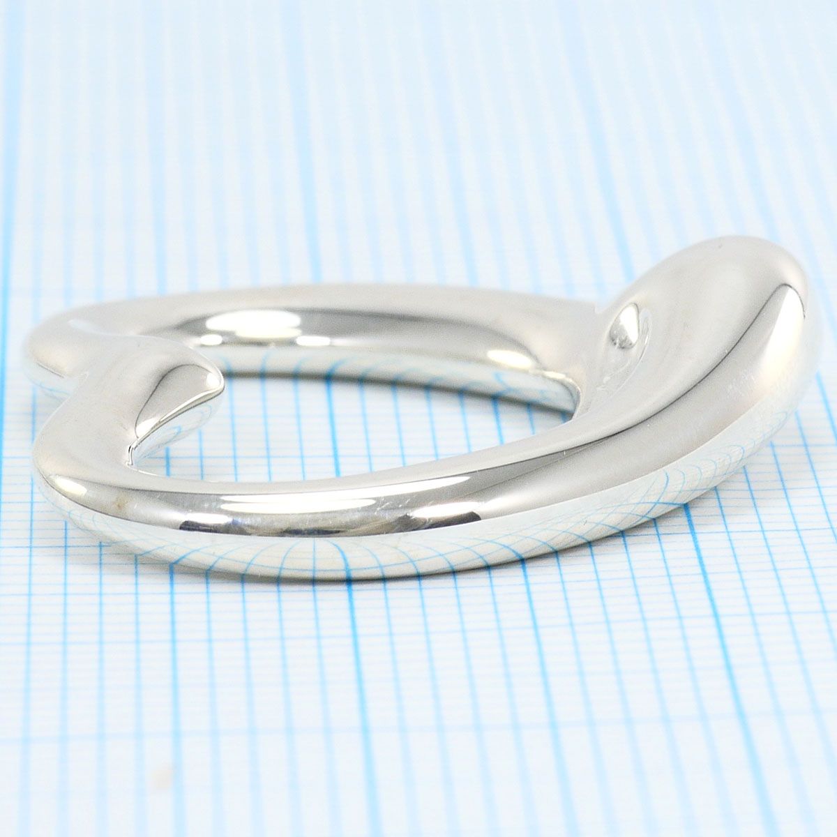 Tiffany & Co Open Heart 925 Sterling Silver Pendant Top — view 5