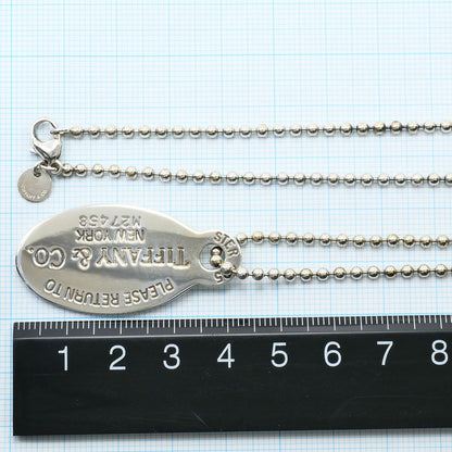 Tiffany & Co Return to Oval Long 925 Sterling Silver Necklace 90 cm — view 5