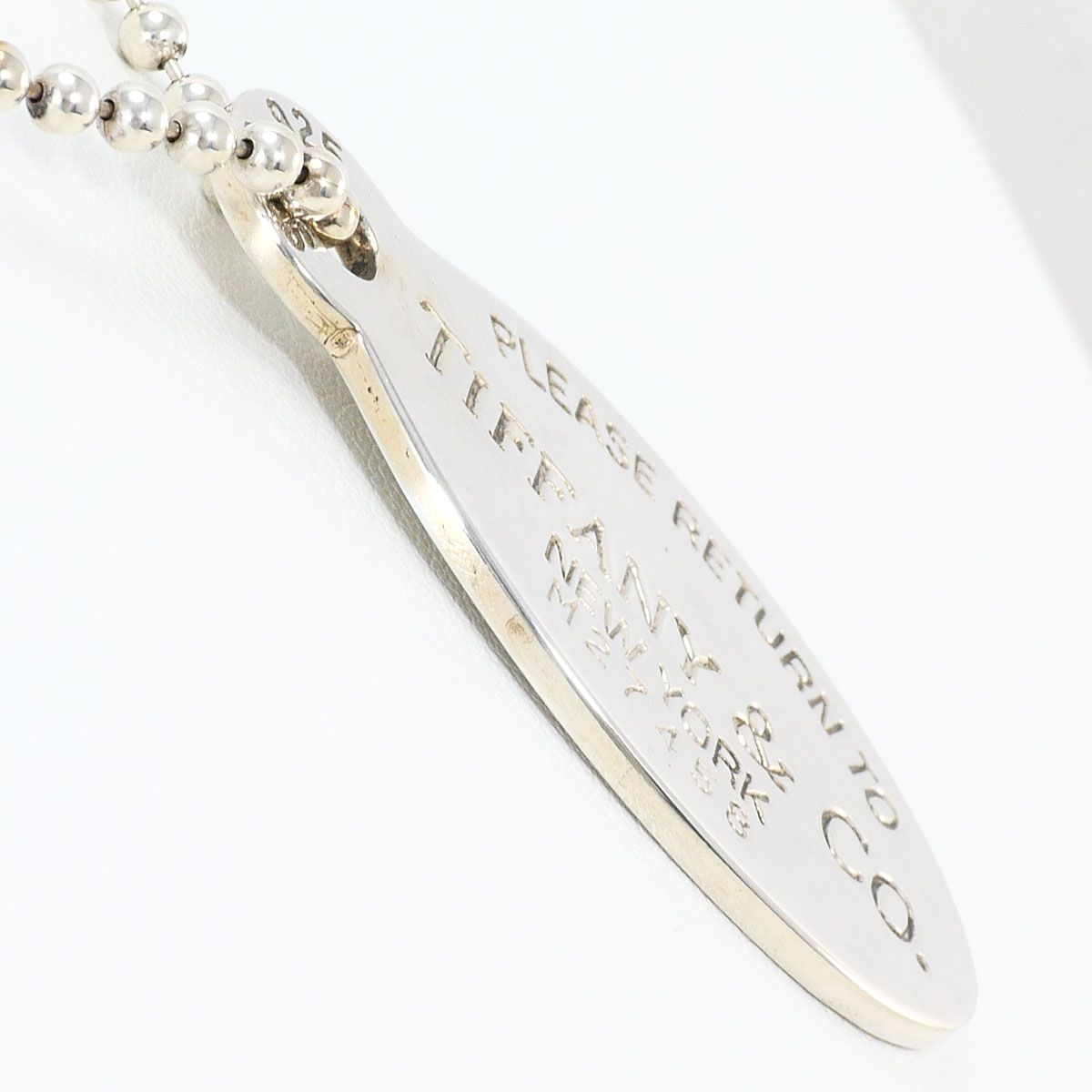 Tiffany & Co Return to Oval Long 925 Sterling Silver Necklace 90 cm — view 2
