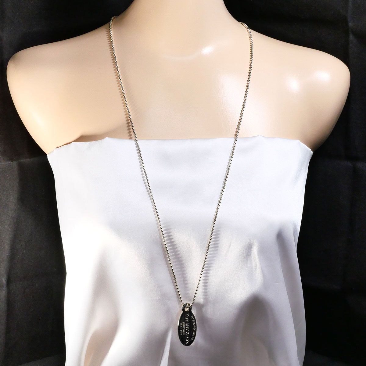 Tiffany & Co Return to Oval Long 925 Sterling Silver Necklace 90 cm — view 6