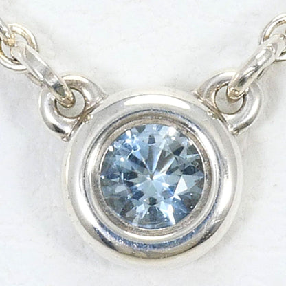 Tiffany & Co by the Yard 925 Sterling Silver Necklace Aquamarine 41 cm