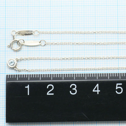 Tiffany & Co by the Yard 925 Sterling Silver Necklace Aquamarine 41 cm — view 5