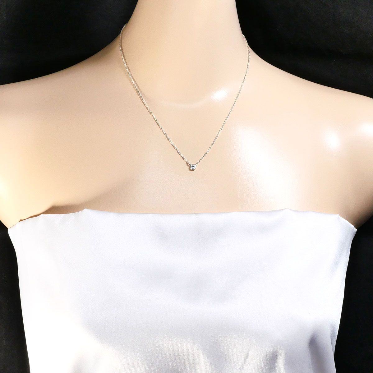 Tiffany & Co by the Yard 925 Sterling Silver Necklace Aquamarine 41 cm — view 6