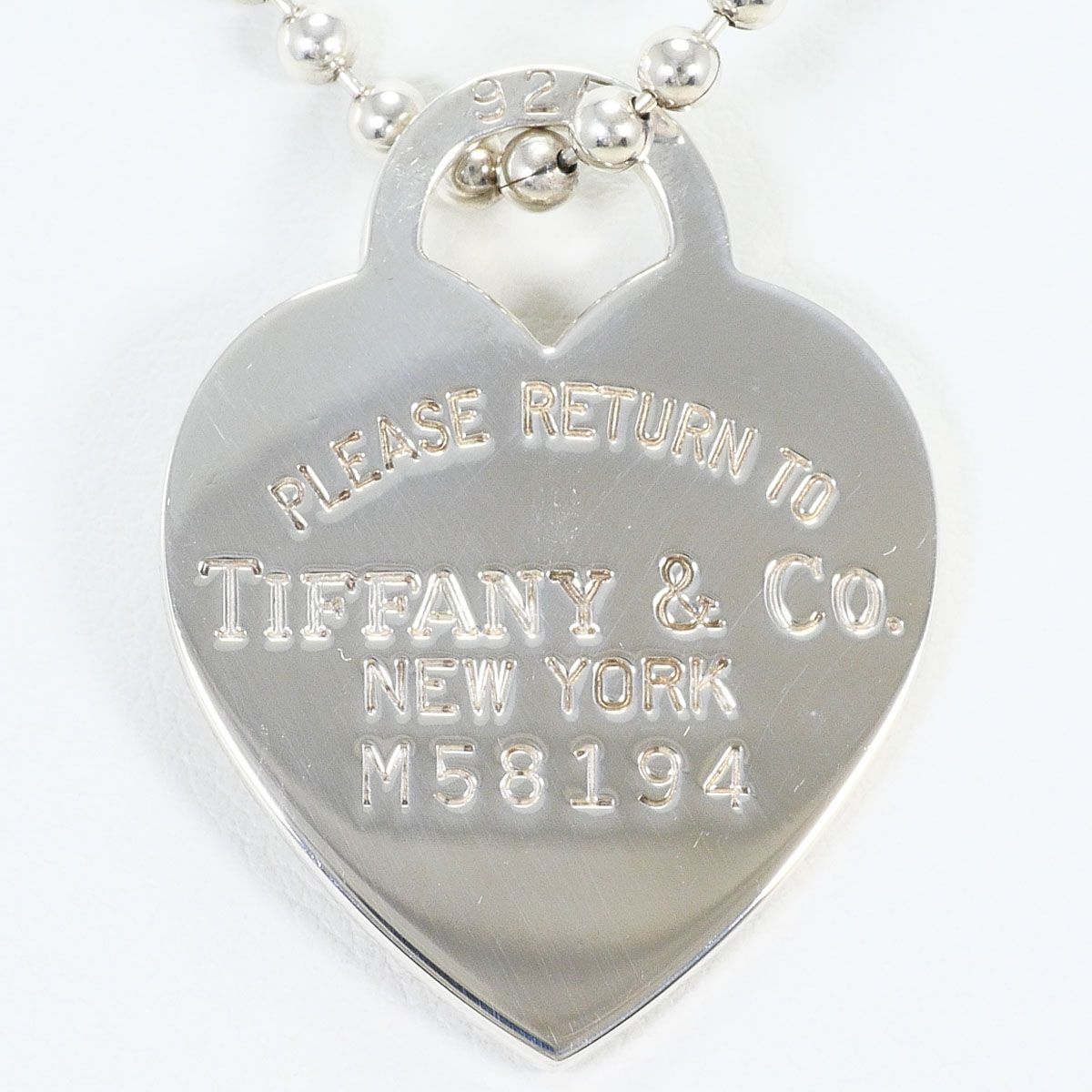Tiffany & Co Return to 925 Sterling Silver Necklace 86 cm