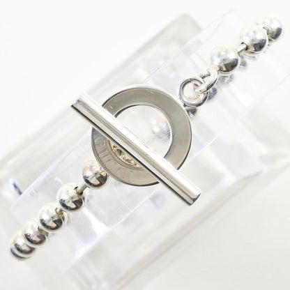 Gucci Ball Chain 925 Sterling Silver Bracelet 16.5 cm