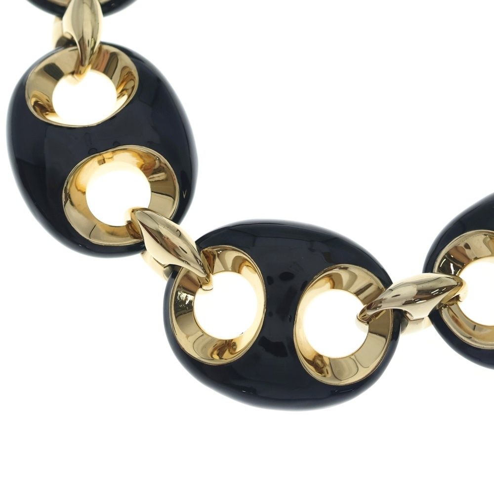 Gucci Marina Chain Necklace Black Gold