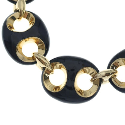 Gucci Marina Chain Necklace Black Gold