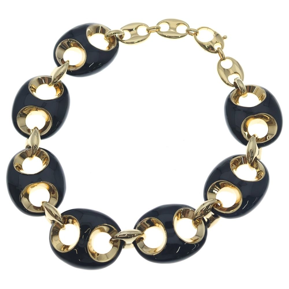 Gucci Marina Chain Necklace Black Gold — view 2