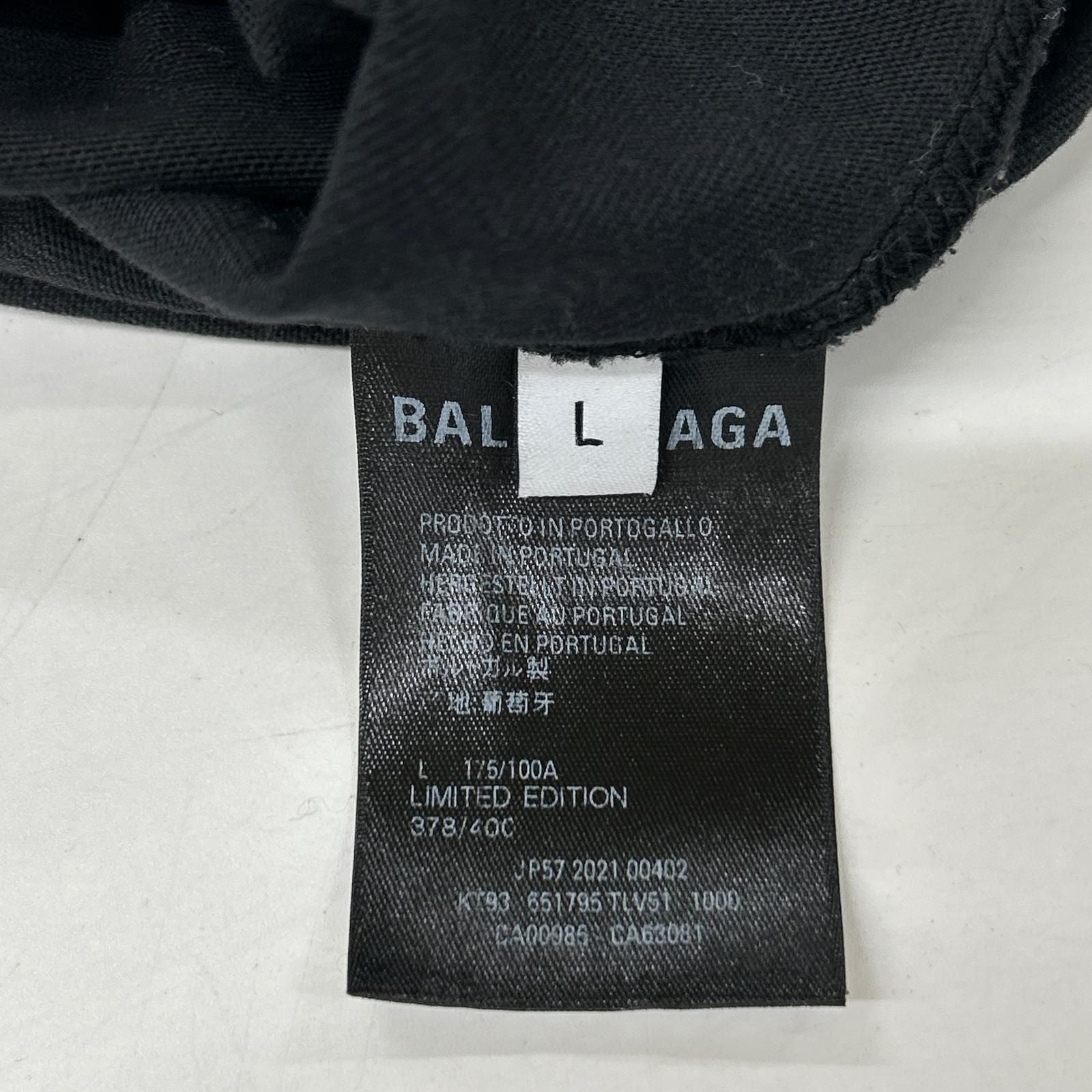 Balenciaga Xrammstein Distressed Short Sleeve T-Shirt — view 4
