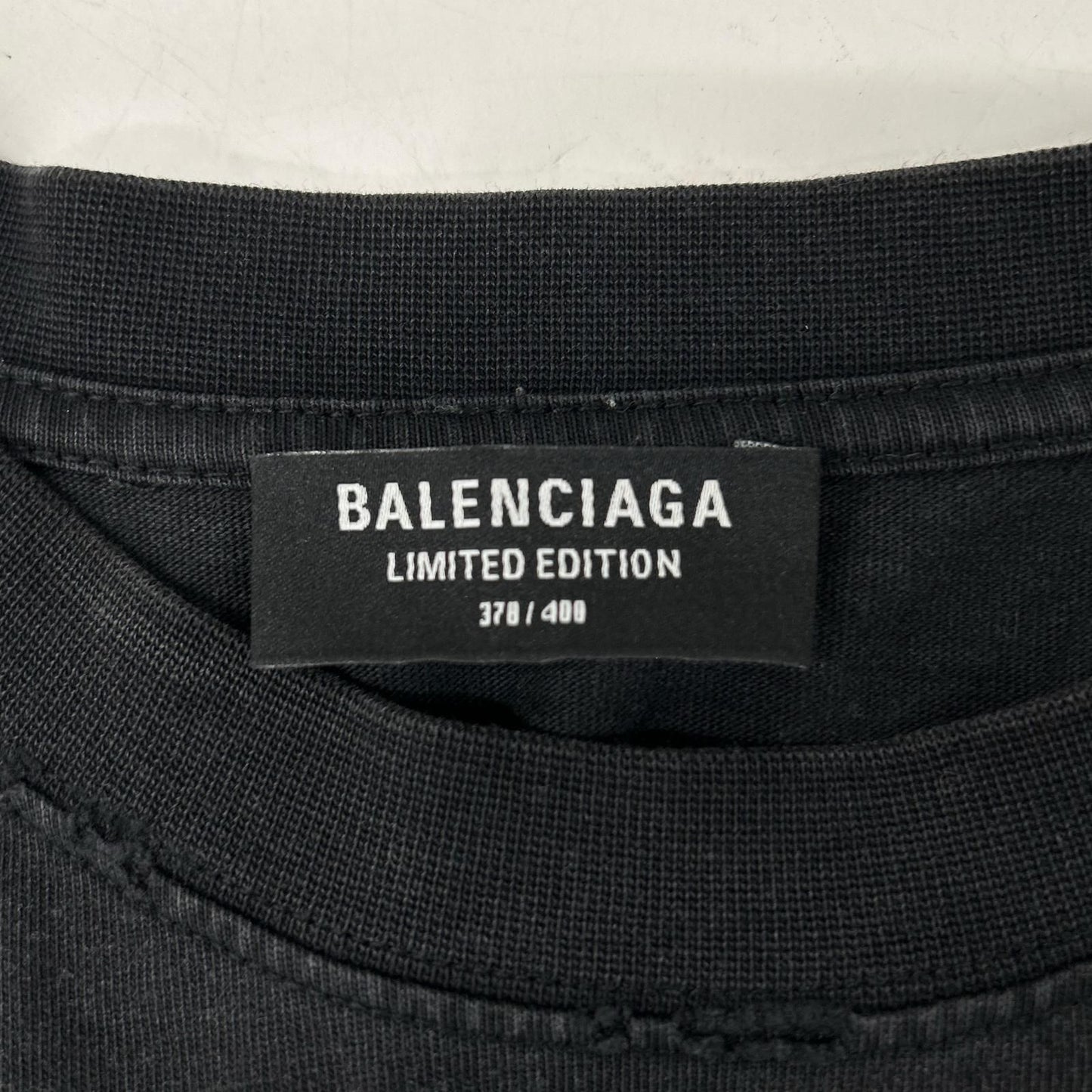 Balenciaga Xrammstein Distressed Short Sleeve T-Shirt — view 3