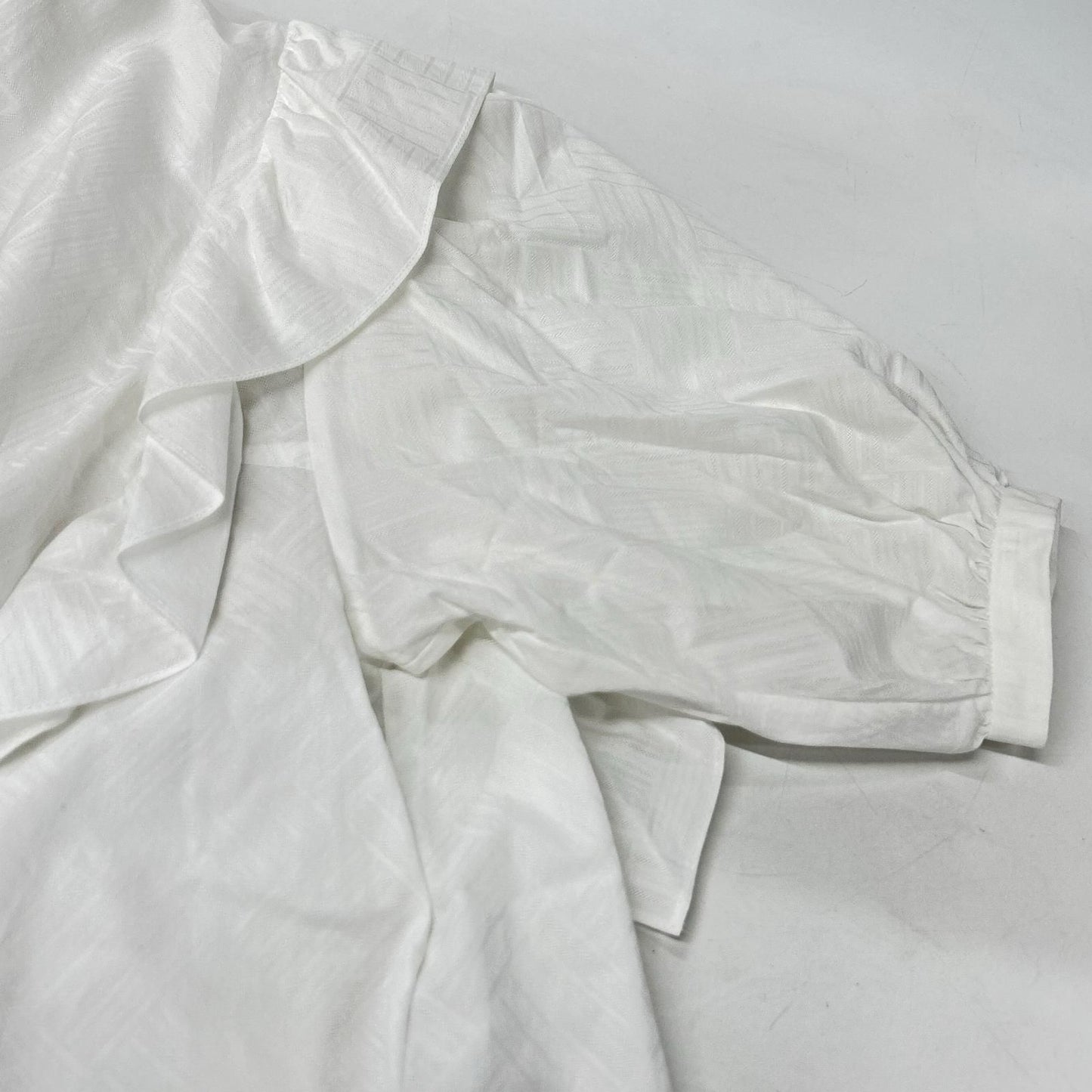 Chanel Chain CC Logo Button Ruffle Half Sleeve Blouse 36 — view 5