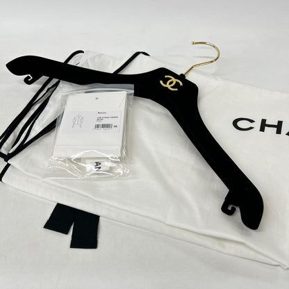 Chanel Chain CC Logo Button Ruffle Half Sleeve Blouse 36 — view 8