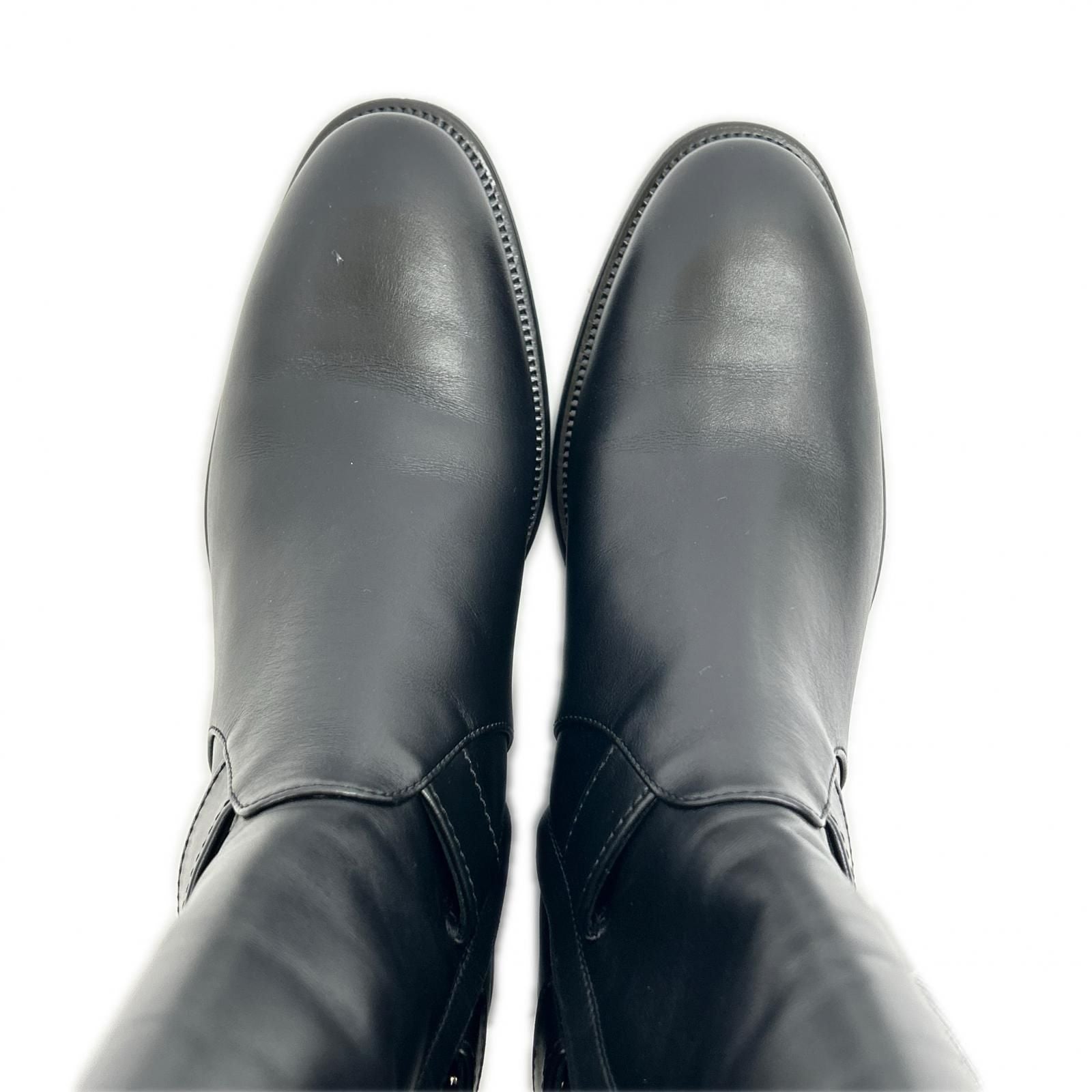 Chanel CC Logo Chain Long Boots 39c — view 5
