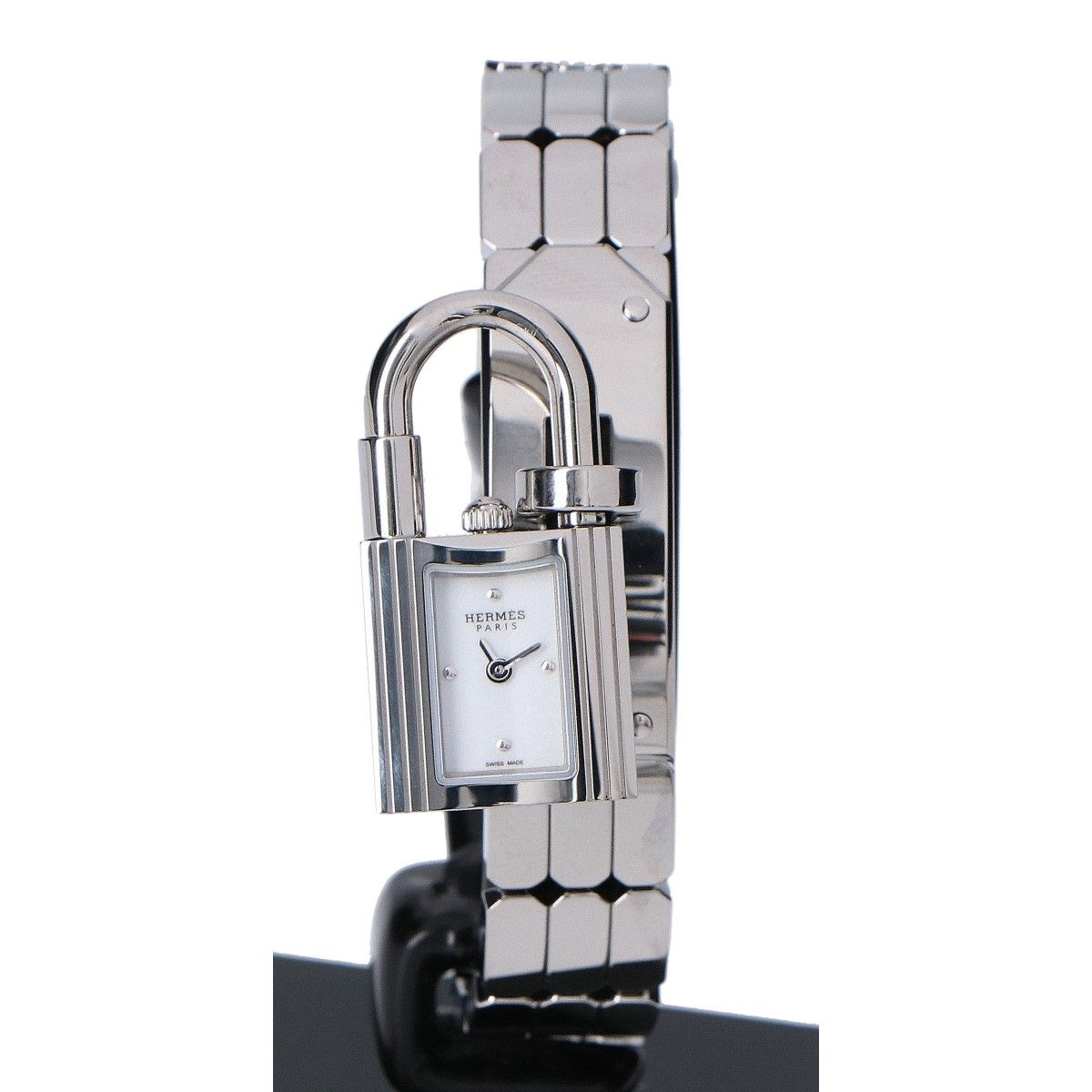 Hermes Kelly Watch Mini Spark Ring White Lacquer Dial Quartz — view 2