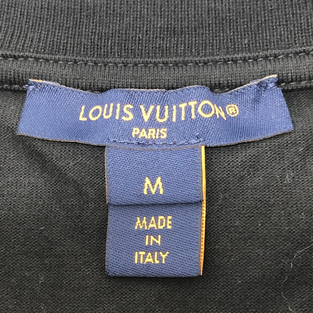 Louis Vuitton Short Sleeve T-Shirt Monogram Denim Pocket Cotton Black — view 5
