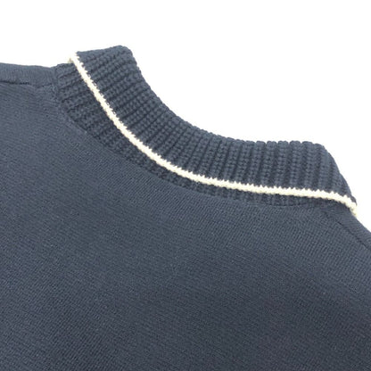 Moncler Mon Cles Polo Shirt Logo Patch Cotton Navy — view 6