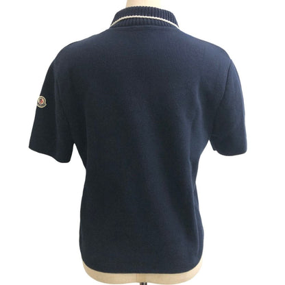 Moncler Mon Cles Polo Shirt Logo Patch Cotton Navy — view 2