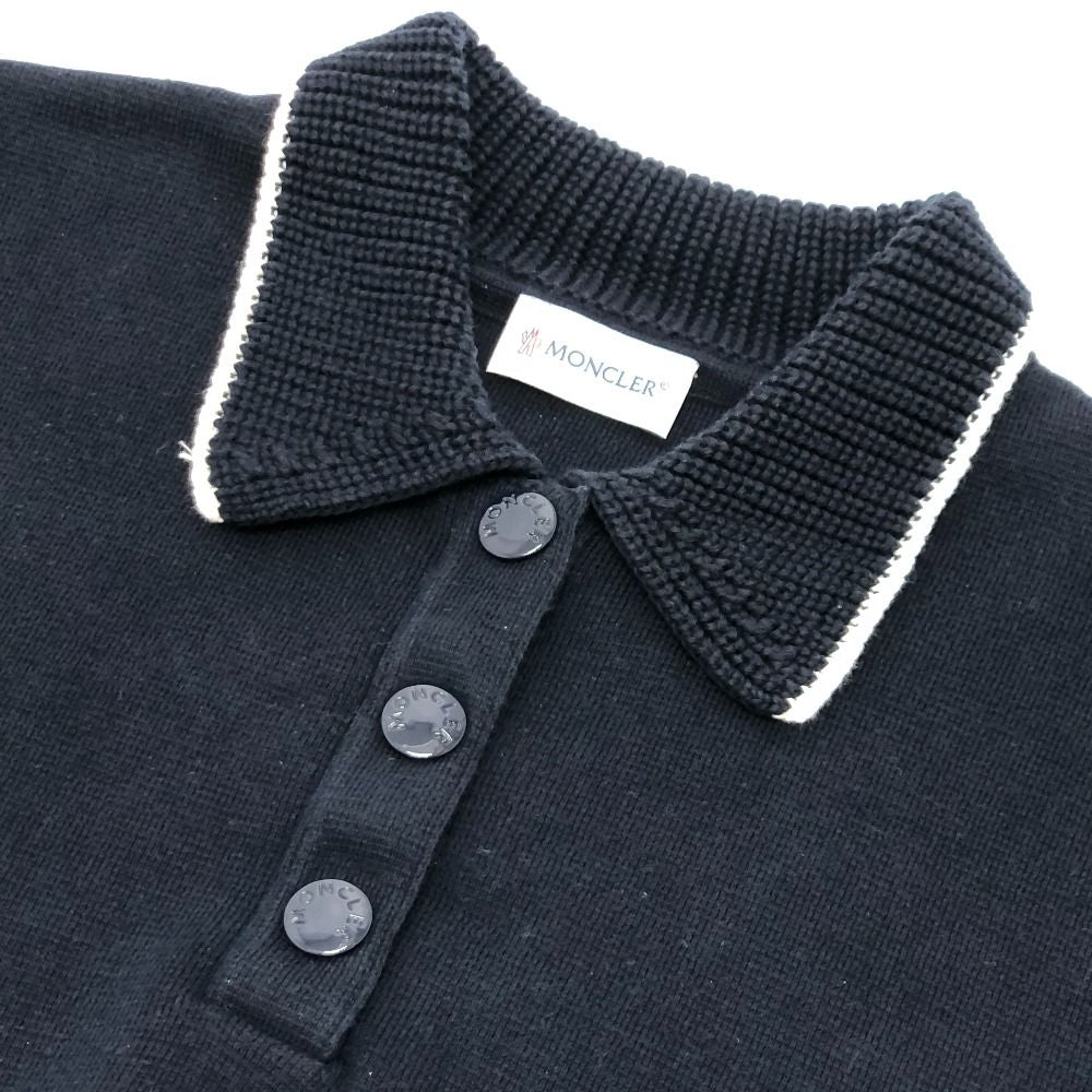 Moncler Mon Cles Polo Shirt Logo Patch Cotton Navy — view 5