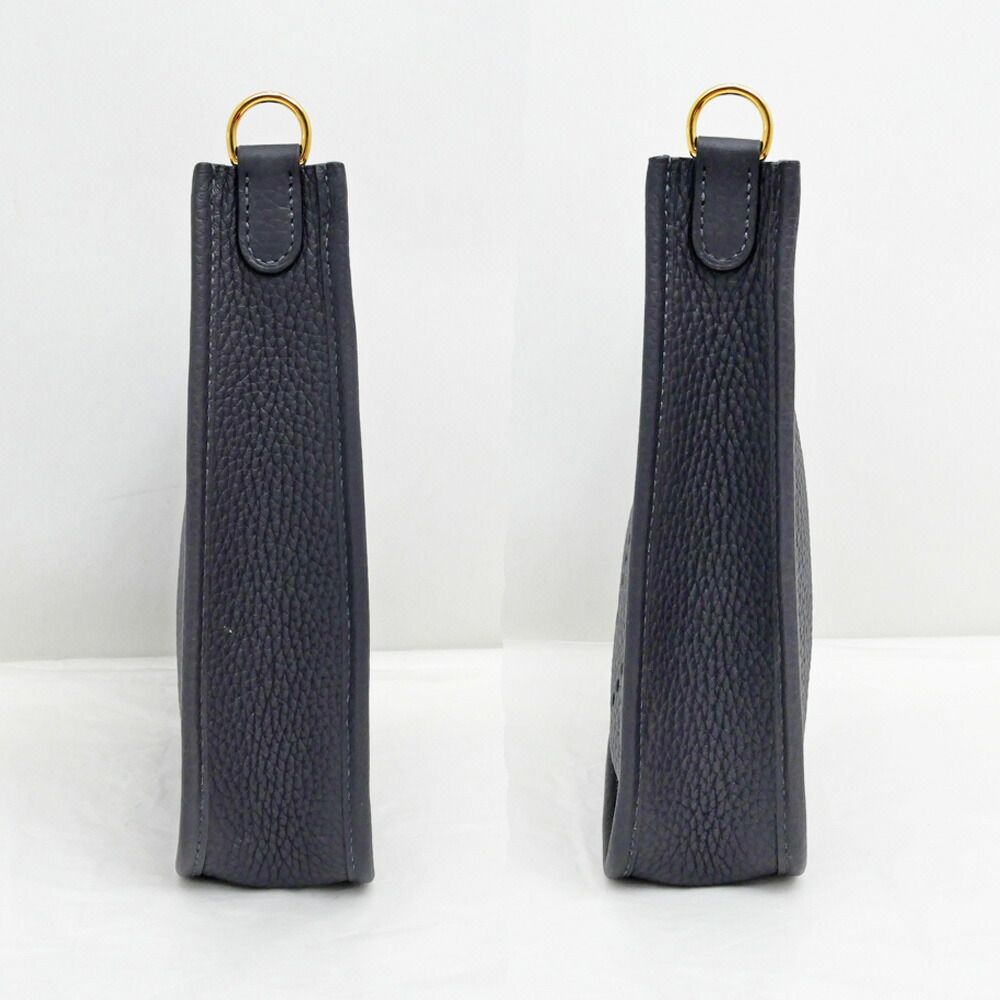 Hermes Evelyne TPM Sangle Caval Canvas Shoulder Bag Gold Taurillon Clemence — view 3