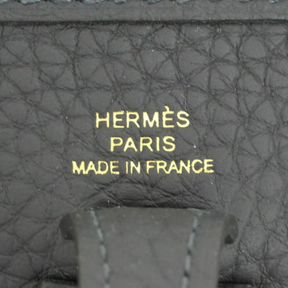 Hermes Evelyne TPM Sangle Caval Canvas Shoulder Bag Gold Taurillon Clemence — view 9