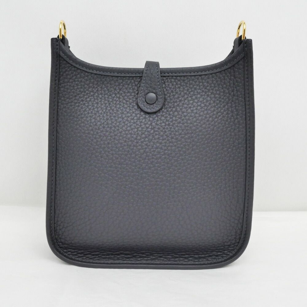Hermes Evelyne TPM Sangle Caval Canvas Shoulder Bag Gold Taurillon Clemence — view 2