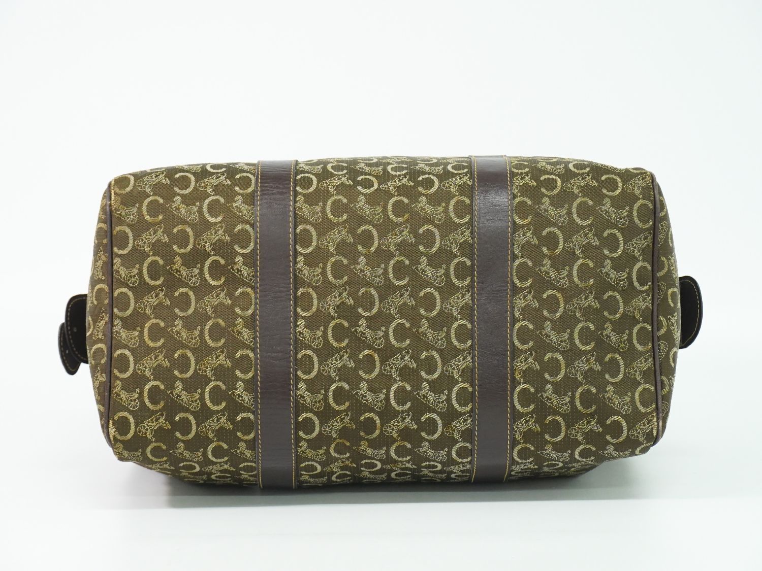 Celine C Sulky Mini Boston Bag Canvas Brown — view 3