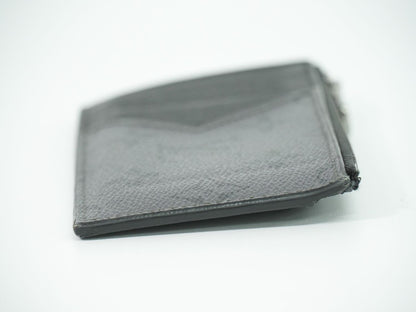 Louis Vuitton LV Coin Card Holder Monogram Eclipse Black Gray — view 4