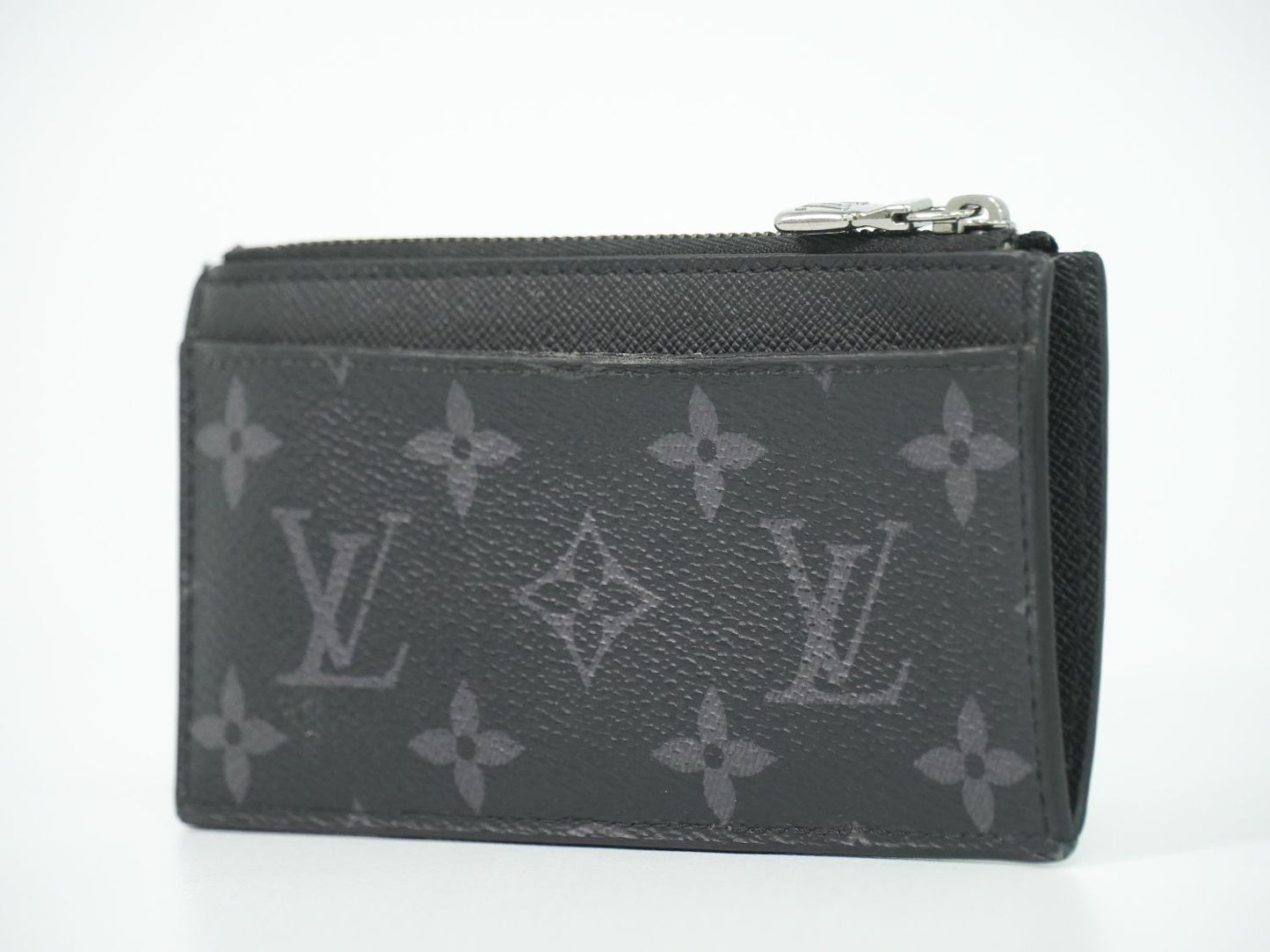 Louis Vuitton LV Coin Card Holder Monogram Eclipse Black Gray — view 2