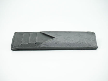 Louis Vuitton LV Coin Card Holder Monogram Eclipse Black Gray — view 3