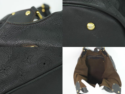 Louis Vuitton LV Mahina XL Leather Shoulder Bag Noir Black — view 7
