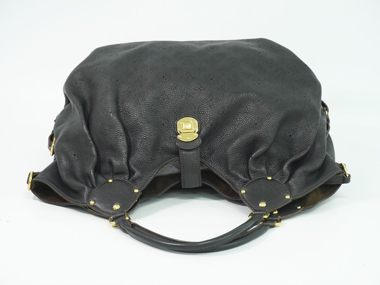 Louis Vuitton LV Mahina XL Leather Shoulder Bag Noir Black — view 5