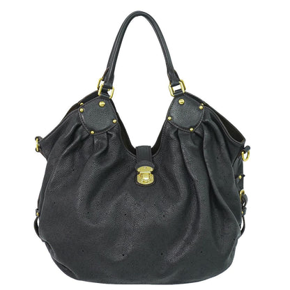 Louis Vuitton LV Mahina XL Leather Shoulder Bag Noir Black