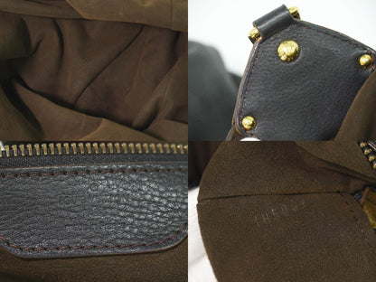 Louis Vuitton LV Mahina XL Leather Shoulder Bag Noir Black — view 9