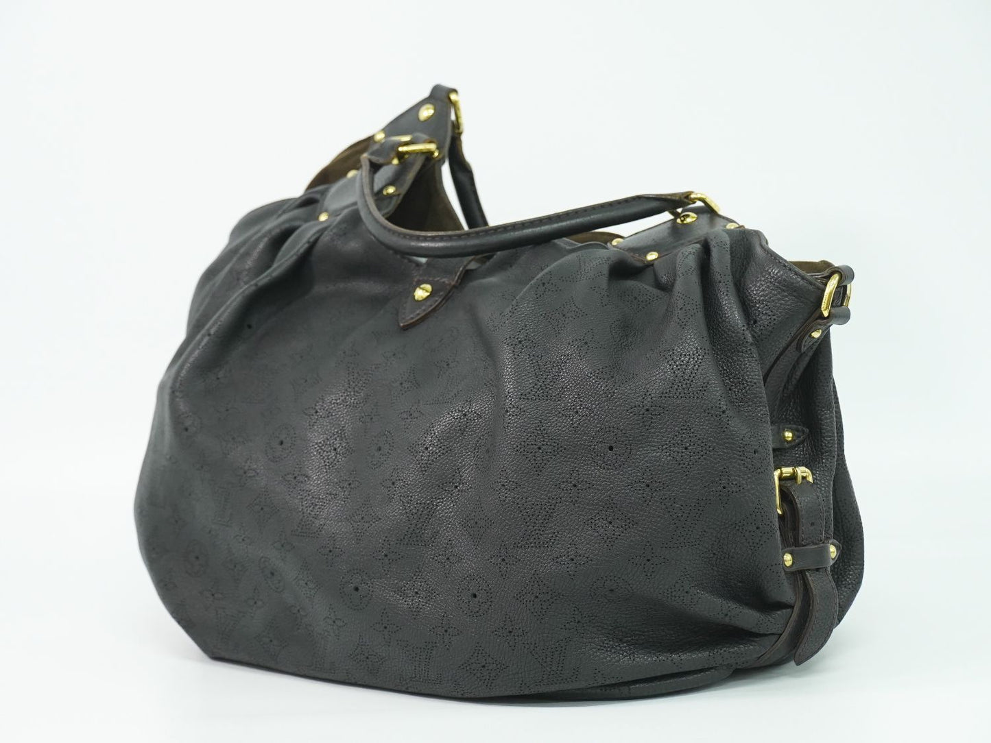 Louis Vuitton LV Mahina XL Leather Shoulder Bag Noir Black — view 2