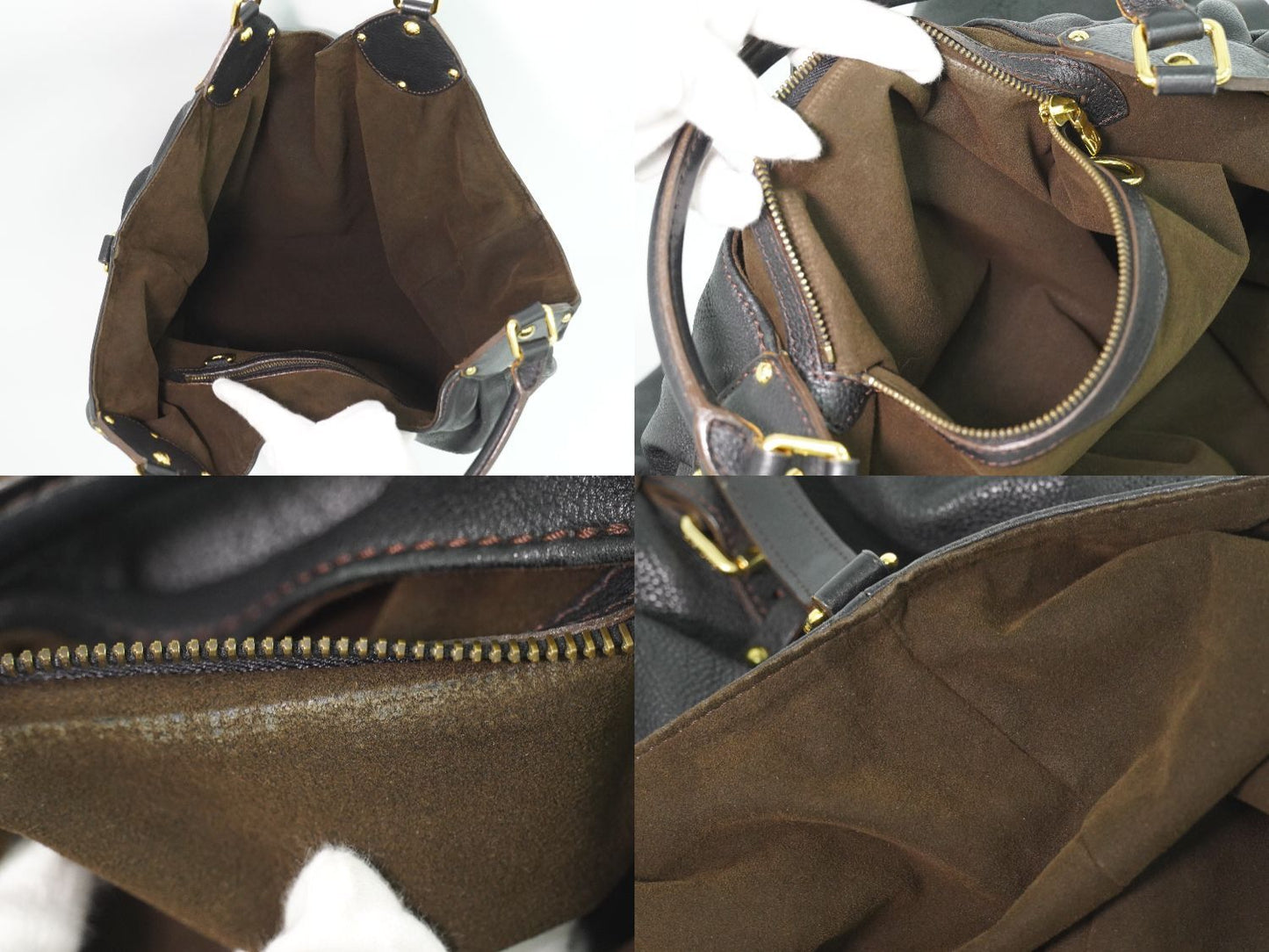 Louis Vuitton LV Mahina XL Leather Shoulder Bag Noir Black — view 8