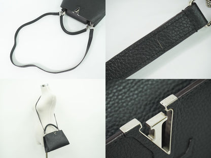Louis Vuitton LV Capucines BB Taurillon Leather 2-Way Shoulder Bag Noir — view 6