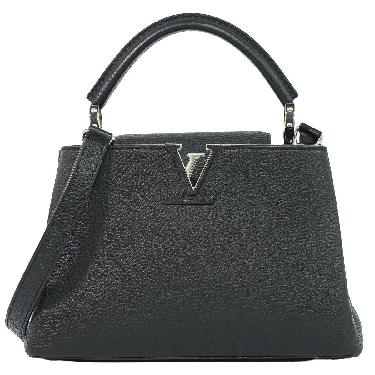 Louis Vuitton LV Capucines BB Taurillon Leather 2-Way Shoulder Bag Noir