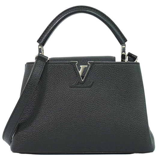 Louis Vuitton LV Capucines BB Taurillon Leather 2-Way Shoulder Bag Noir
