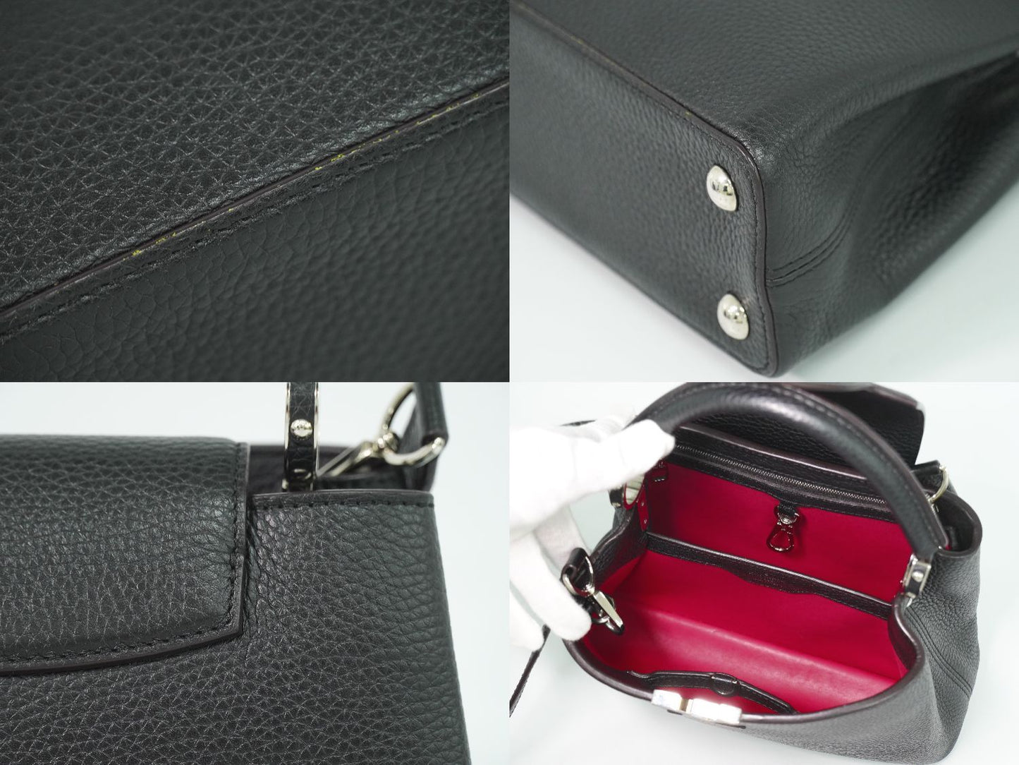 Louis Vuitton LV Capucines BB Taurillon Leather 2-Way Shoulder Bag Noir — view 7
