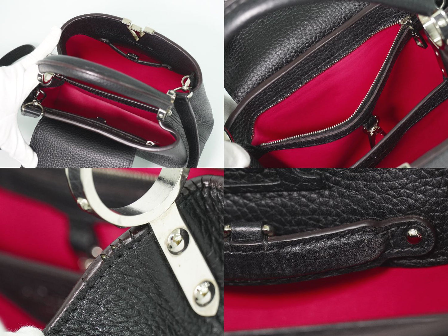 Louis Vuitton LV Capucines BB Taurillon Leather 2-Way Shoulder Bag Noir — view 8