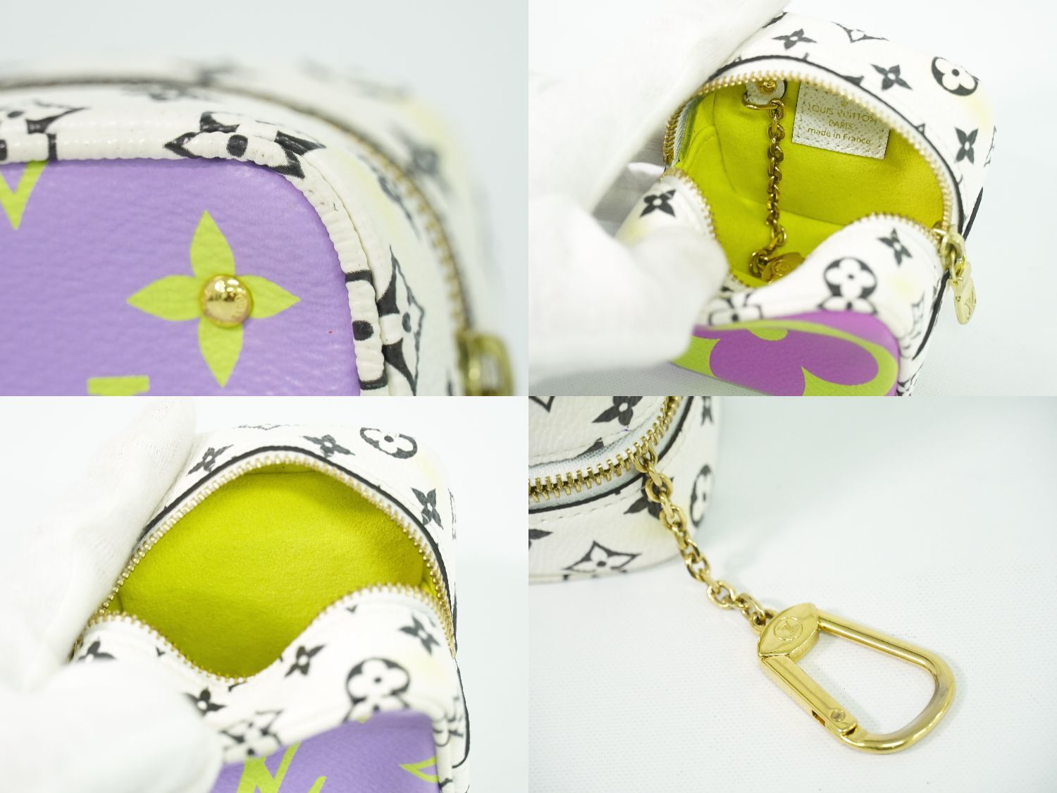 Louis Vuitton LV Porte-Monnaie Cube Monogram Giant Pouch White Purple — view 8