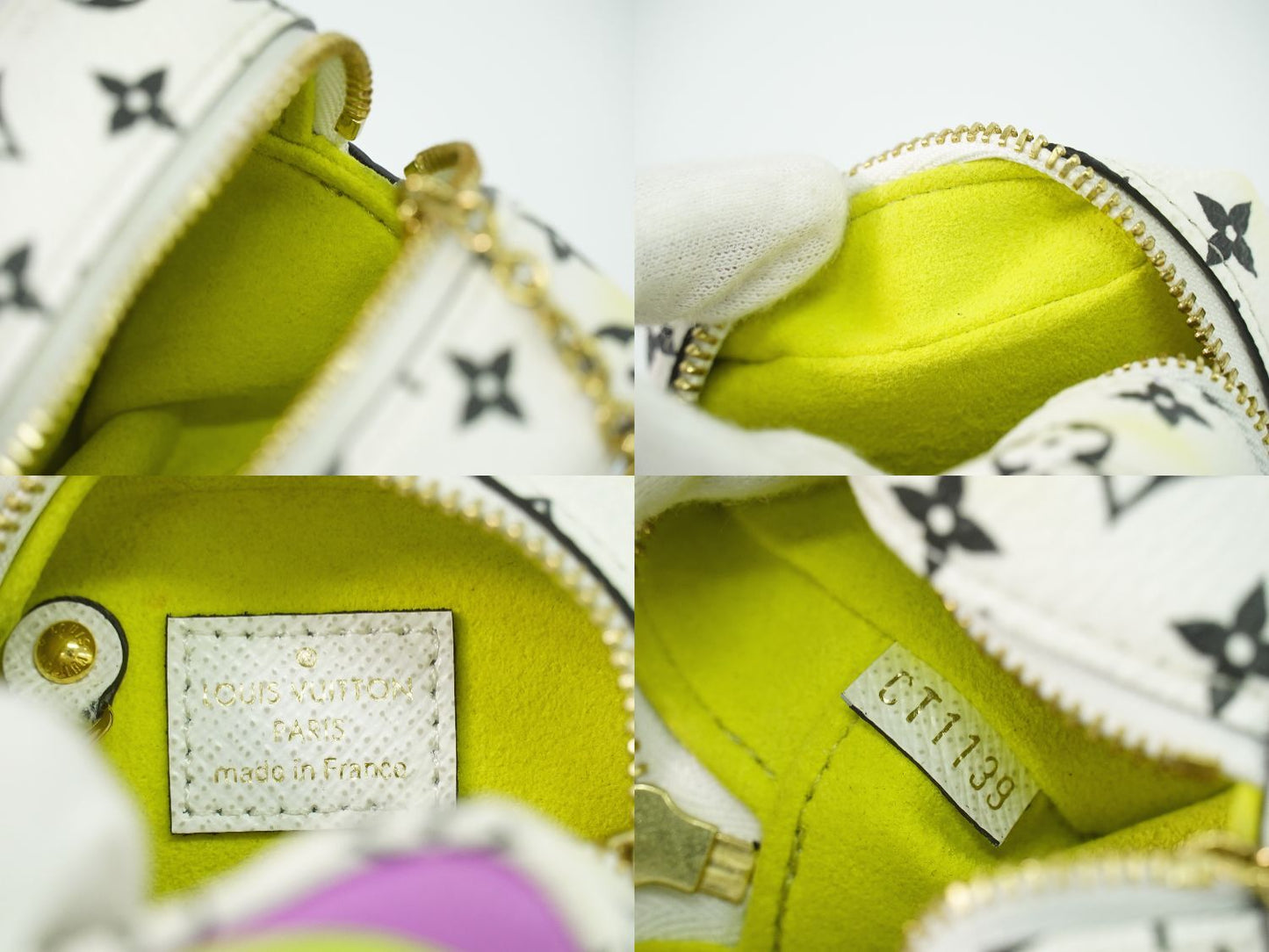 Louis Vuitton LV Porte-Monnaie Cube Monogram Giant Pouch White Purple — view 9