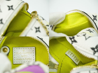 Louis Vuitton LV Porte-Monnaie Cube Monogram Giant Pouch White Purple — view 9
