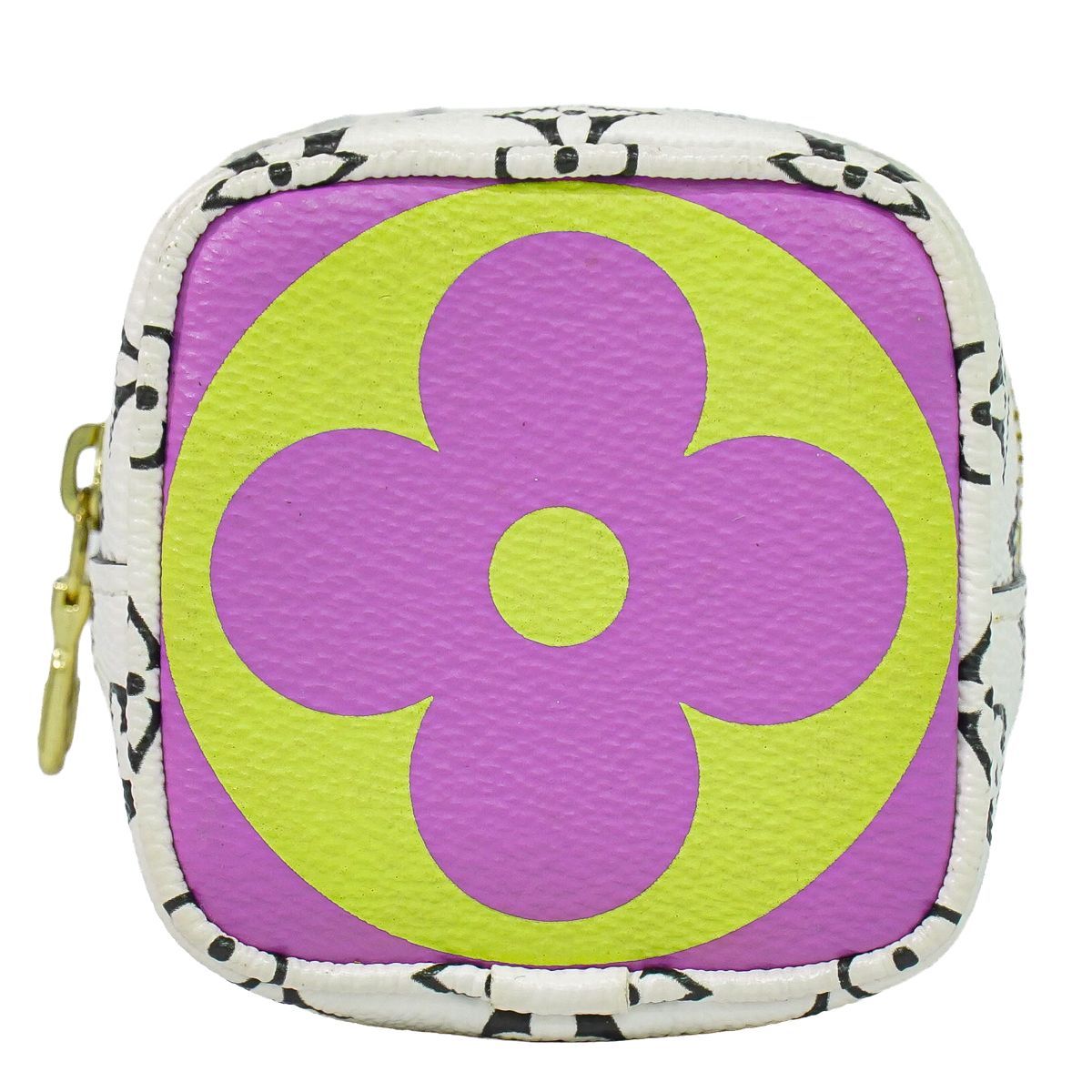 Louis Vuitton LV Porte-Monnaie Cube Monogram Giant Pouch White Purple