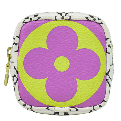 Louis Vuitton LV Porte-Monnaie Cube Monogram Giant Pouch White Purple