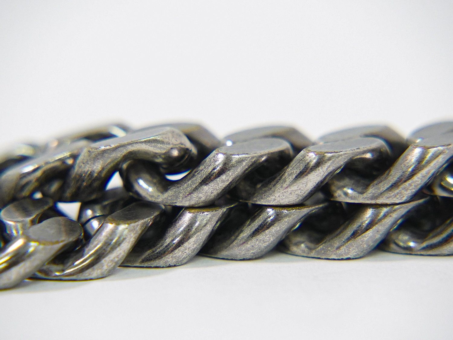 Fendi FF Logo Chain Bracelet Bangle Metal Silver — view 3