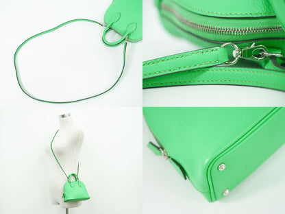 Hermes Bolide Mini 2-Way Shoulder Bag Leather Green — view 6